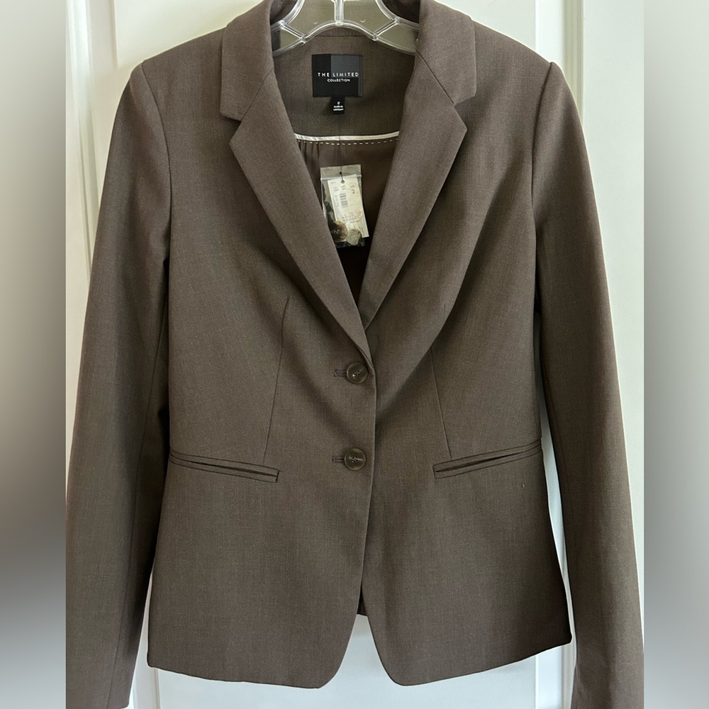 Limited collection size 2 brown blazer, new with tags